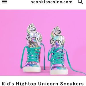 Girls Unicorn High Top Shoe